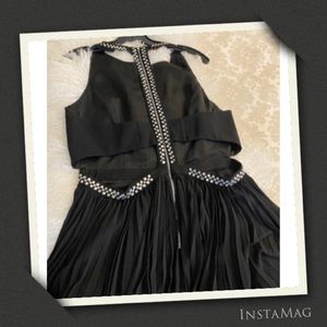 Rebecca Taylor sleeveless crystal rhinestone dress